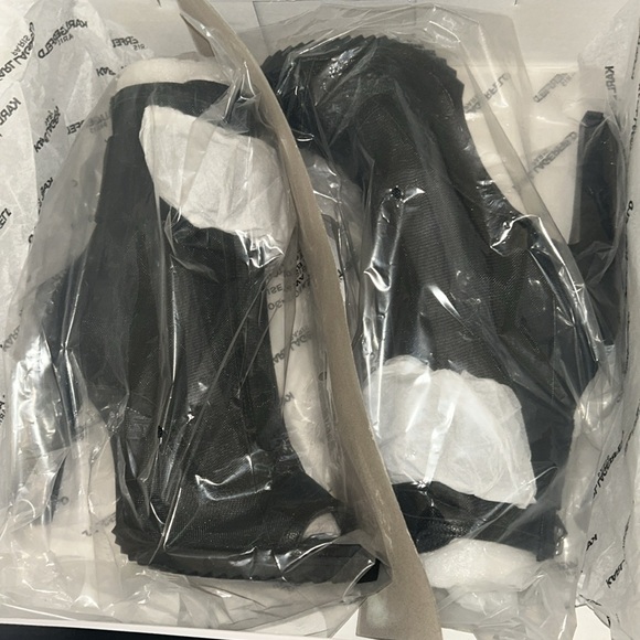 🆕 KARL LAGERFELD Paris Blayze Mesh Booties Black size 5 Women’s Heeled Boots - Picture 15 of 16